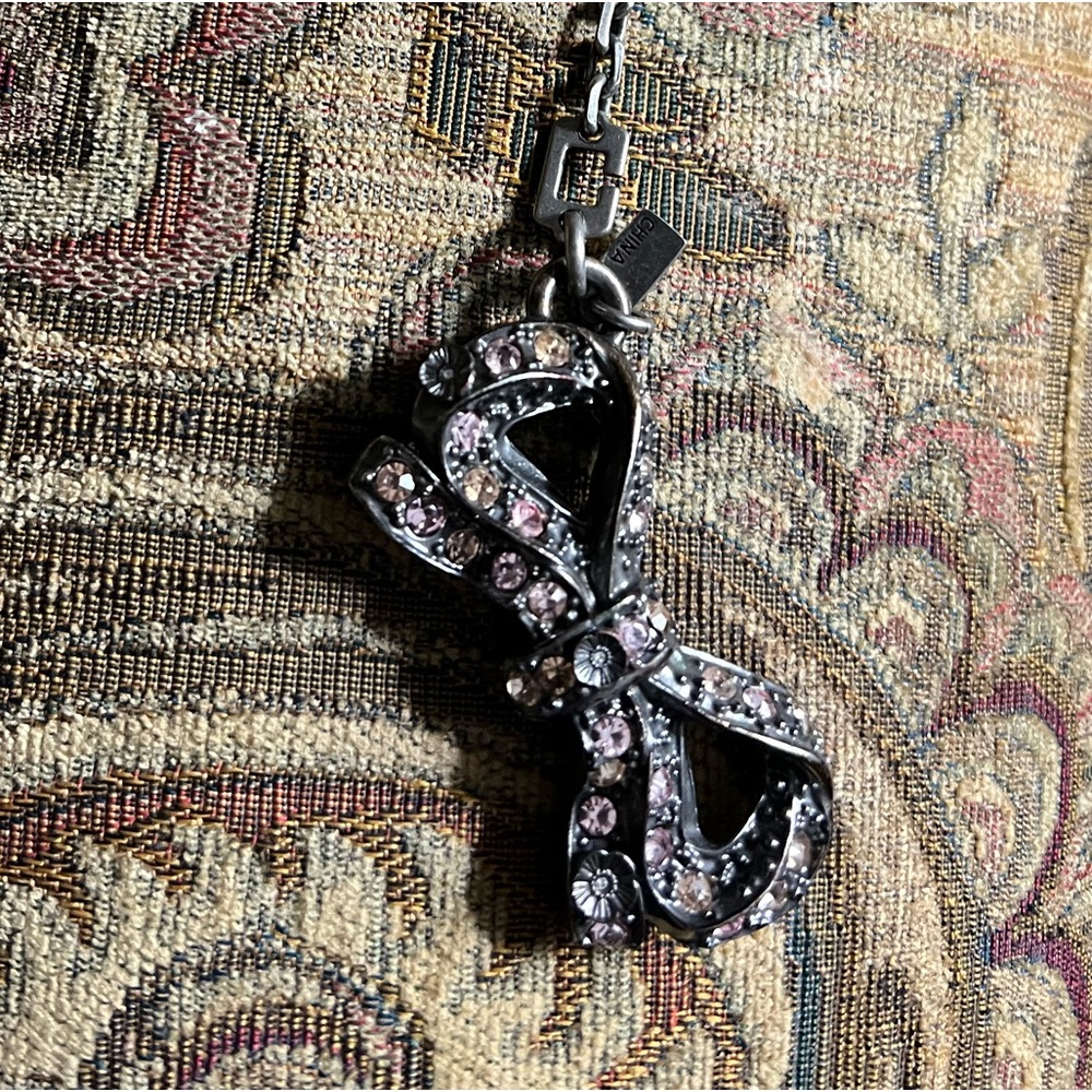 Coach X Selena Gomez 2018 Bow Bag Charm.  Crystal-Embellished Bag Charm. Vintage